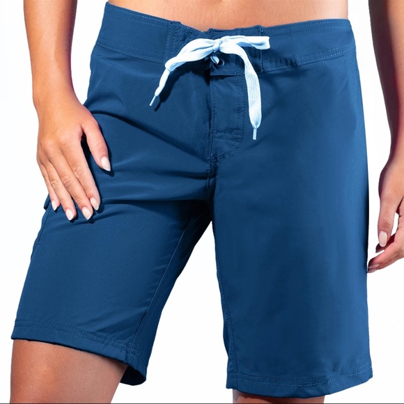 Kanu Surf Pants - Kanu Surf Women’s Marina Short 4-Way Stretch Boardshort Navy Blue Size 12 NWT